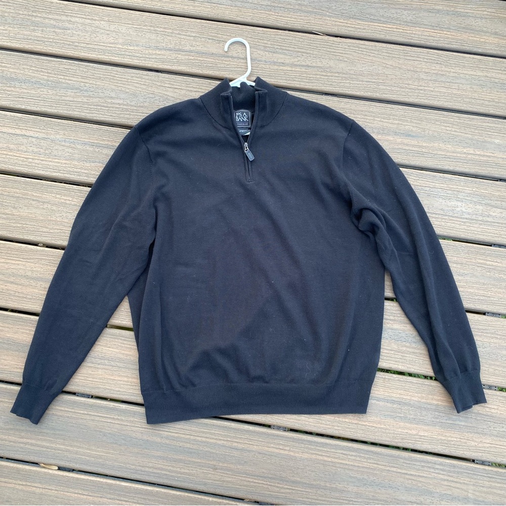 EUC Jos. A. Bank XL Men's Black Zip Up Sweater Traveler jos a bank quarter zip